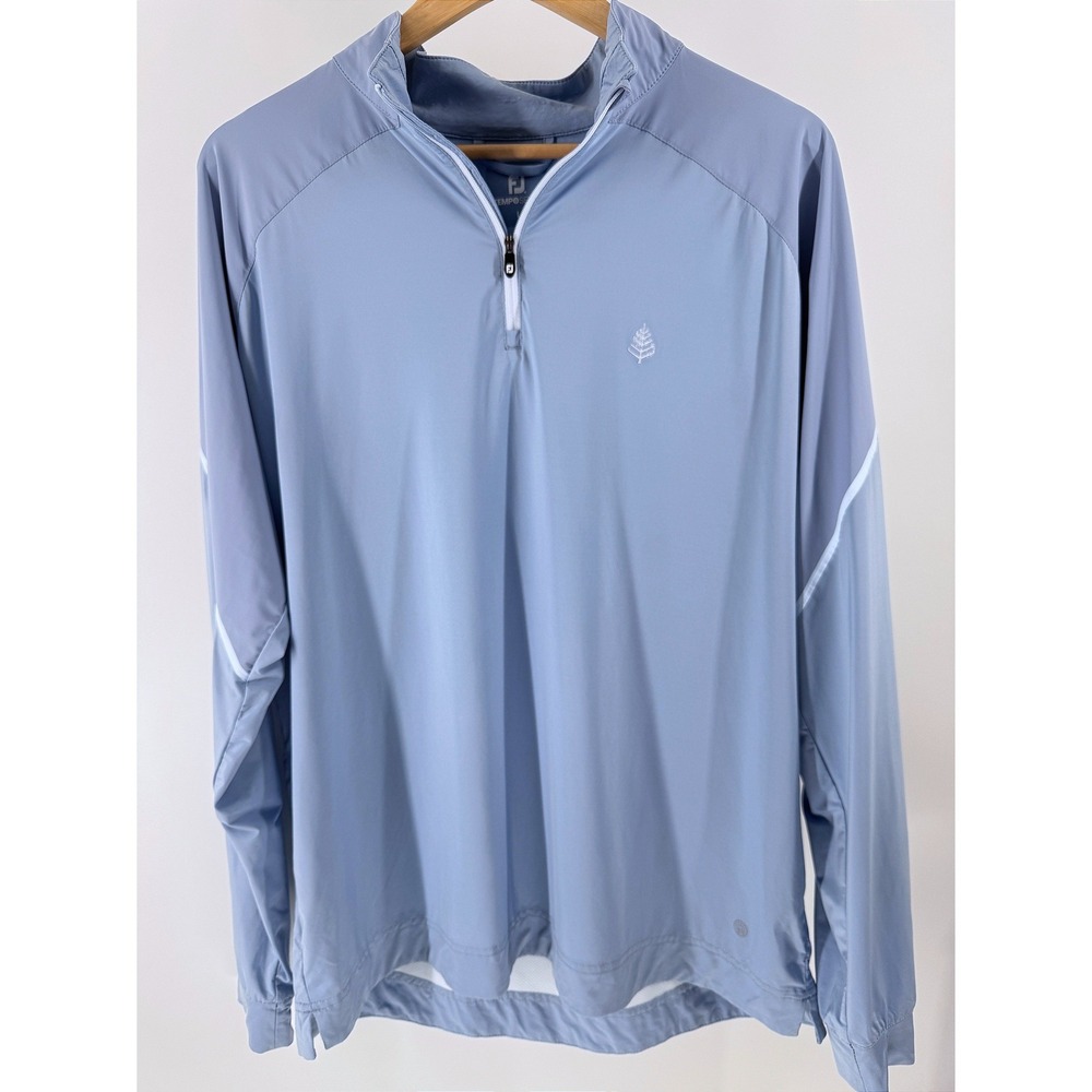 FootJoy Tempo Series Quarter Zip Pullover Mens L Blue Golf Performance Layer - Picture 10 of 10